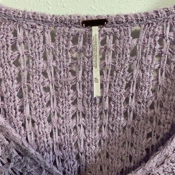 Free People Best of You Open Knit Sweater V-Neck Dolman Sleeve - Picture 7 of 8